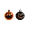 2.25" Black & Orange Pumpkin Face Plastic Ball Ornaments, 5ct. by Ashland®
